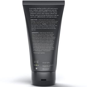 img 3 attached to Activated Charcoal Exfoliating Face Scrub for Men by Beau Brummell, 5 OZ. Tube – Natural Walnut Shell & Bamboo Scrub, Menthol-infused with Refreshing Cooling Sensation – Made in the USA