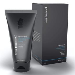 img 2 attached to Activated Charcoal Exfoliating Face Scrub for Men by Beau Brummell, 5 OZ. Tube – Natural Walnut Shell & Bamboo Scrub, Menthol-infused with Refreshing Cooling Sensation – Made in the USA