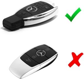 img 2 attached to Enhance Your Mercedes Driving Experience with iJDMTOY Sports Red Aluminum Key Hole/Keyless Engine Push Start Button Surrounding Decoration Trim for C E S R ML GL CLA CLS GLA GLC GLE Class