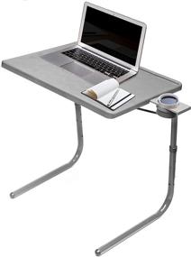 img 4 attached to 🍽️ Table Mate II Folding Tables: The Ultimate Portable TV Tray Table for Dining, Working & More, complete with Cup Holder - Silver