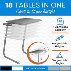 img 3 attached to 🍽️ Table Mate II Folding Tables: The Ultimate Portable TV Tray Table for Dining, Working & More, complete with Cup Holder - Silver