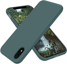 img 4 attached to 📱 OTOFLY iPhone XR Case, 6.1 inch [Silky Soft Touch Series] Premium Liquid Silicone Rubber Full-Body Protective Bumper Case for iPhone XR (Pine Green)