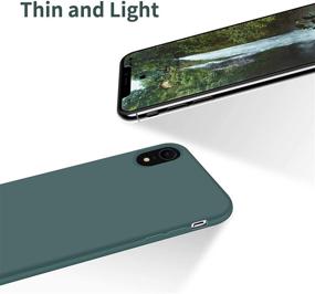 img 1 attached to 📱 OTOFLY iPhone XR Case, 6.1 inch [Silky Soft Touch Series] Premium Liquid Silicone Rubber Full-Body Protective Bumper Case for iPhone XR (Pine Green)