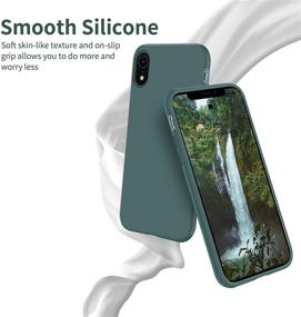 img 2 attached to 📱 OTOFLY iPhone XR Case, 6.1 inch [Silky Soft Touch Series] Premium Liquid Silicone Rubber Full-Body Protective Bumper Case for iPhone XR (Pine Green)