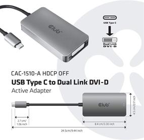 img 2 attached to 🔌 Адаптер Club 3D CAC-1510-A Dual Link DVI-D с HDCP Off - Совместим с Apple Cinema Displays, 3840x2160@30Hz, 2560x1600@60Hz.