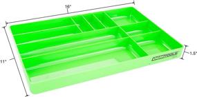 img 3 attached to OEM TOOLS 22213 10-Compartment Low-Profile Drawer Organizer Tray: Efficient Tool and Small Parts Organization for Work, Transport, and Tool Chests - High Impact ABS Construction, Green