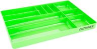 oem tools 22213 10-compartment low-profile drawer organizer tray: efficient tool and small parts organization for work, transport, and tool chests - high impact abs construction, green logo