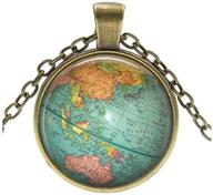 globe jewelry: vintage pendant for world travel adventurers and teachers logo