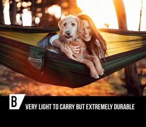 img 1 attached to 🏕️ Bear Butt Camping Hammock - 2 Person Hammock for Backpacking and Hiking - Portable Double Hammock - Travel and Outdoor Gear