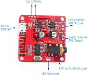 img 3 attached to 🔊 2-пак Bluetooth аудиоприемников Onyehn 4.2 MP3 без потерь декодер - беспроводная стерео-музыкальная аудио-модификация - 5Вт+5Вт автомобильный усилитель для колонок.