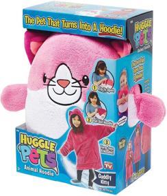 img 3 attached to Huggle Pets Kitty Animal Hoodie: The Perfect Cozy Companion for Kids
