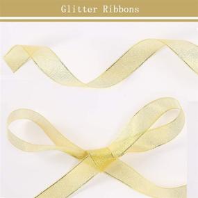 img 2 attached to Glitter Metallic Ribbons Sparkly Wrapping Crafting