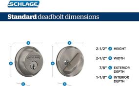 img 3 attached to 🔒 Schlage B60 N 622 Matte Black Deadbolt – Keyed 1 Side, Top Residential Security