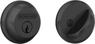 🔒 schlage b60 n 622 matte black deadbolt – keyed 1 side, top residential security logo