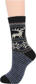 img 2 attached to 🧦 Century Star Women's Knit Pattern Athletic Sports Socks: Winter Wool Cashmere Crew Cut Warm Soft Socks