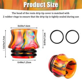 img 3 attached to 👑 Premium 6-Piece Resin 810 Drip Tip Set for Ice Maker Coffee Mod Machine - Waist Style Design