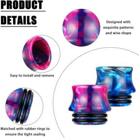 img 2 attached to 👑 Premium 6-Piece Resin 810 Drip Tip Set for Ice Maker Coffee Mod Machine - Waist Style Design