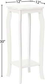 img 1 attached to 🌿 Stylish Frenchi Home 2 Tier Plant Stand in Elegant White: Perfect for Displaying Plants