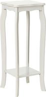 🌿 stylish frenchi home 2 tier plant stand in elegant white: perfect for displaying plants logo