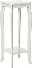 img 4 attached to 🌿 Stylish Frenchi Home 2 Tier Plant Stand in Elegant White: Perfect for Displaying Plants