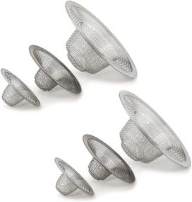 img 2 attached to 🔍 Pack of 6 Elitexion Kitchen Bathroom Sink Mesh Strainers - Stainless Steel, Large, Medium, and Small Sizes