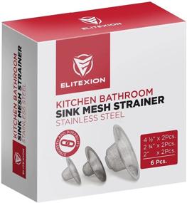 img 3 attached to 🔍 Pack of 6 Elitexion Kitchen Bathroom Sink Mesh Strainers - Stainless Steel, Large, Medium, and Small Sizes