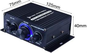 img 2 attached to 🔊 BEYST Power Amplifier: Portable Dual Channel DC12V Stereo Sound Mini Receiver for Home - HiFi Music at Your Fingertips