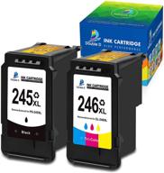 🖨️ high yield double d remanufactured ink cartridges for canon pg-245xl cl-246xl - 2-pack replacement for pixma printers logo