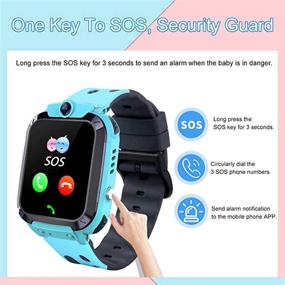 img 1 attached to Kids LBS Tracker SmartWatch - IP67 Waterproof Smartwatches with SOS Voice Chat Camera Alarm Clock Digital Wrist Watch Smartwatch for Boys and Girls, Ages 4-12 - Perfect Birthday Gifts