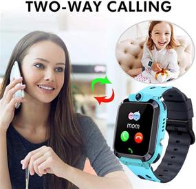 img 3 attached to Kids LBS Tracker SmartWatch - IP67 Waterproof Smartwatches with SOS Voice Chat Camera Alarm Clock Digital Wrist Watch Smartwatch for Boys and Girls, Ages 4-12 - Perfect Birthday Gifts