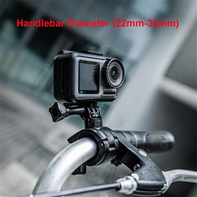 img 2 attached to 🚴 Bike Handlebar Mount Replacement for GoPro Hero 9/8/7/6/5 Black, DJI/Xiao Yi Action Camera with 360 Rotation - Quick Release Rack Mount, Non-Slip Adapter Accessory - Suitable for 22mm-32mm Diameter