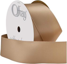 img 2 attached to 🎀 25 Yds Champagne Beige 1.5&quot; Single Face Satin Ribbon by Offray Berwick