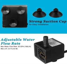 img 1 attached to DOMICA USB DC 5V Mini Pet Fountain Replacement Pump for Cat & Dog Fountains, Aquariums, Fish Tanks, Tabletop Fountains, Statuary, Bird Baths, Water Features