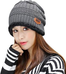 img 4 attached to ❄️ HINDAWI Winter Hats for Women and Men - Slouchy Beanie Skull Caps for Warm Snow Skiing, Knit Hat Cap