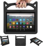 📱 8-inch tablet case for kids with kickstand - ubearkk anti-slip shockproof, protective cover in black logo