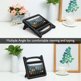 img 3 attached to 📱 8-inch Tablet Case for Kids with Kickstand - Ubearkk Anti-Slip Shockproof, Protective Cover in Black