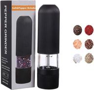 🧂 pdjw 1pc battery operated electric salt and pepper grinder with led light - one handed electronic salt pepper mill logo