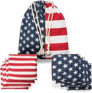 🌽 toysharing real corn filled cornhole bags: american flag set of 8 - patriotic duck cloth regulation bean bags for cornhole toss game логотип