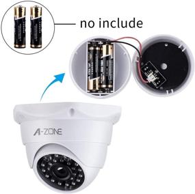 img 1 attached to 🎥 A-ZONE Dummy Fake Security Camera: Realistic Look & Lighting Red LED for Enhanced Home and Business Security - 2 Pack