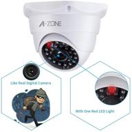 🎥 a-zone dummy fake security camera: realistic look & lighting red led for enhanced home and business security - 2 pack logo