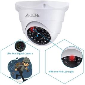img 4 attached to 🎥 A-ZONE Dummy Fake Security Camera: Realistic Look & Lighting Red LED for Enhanced Home and Business Security - 2 Pack