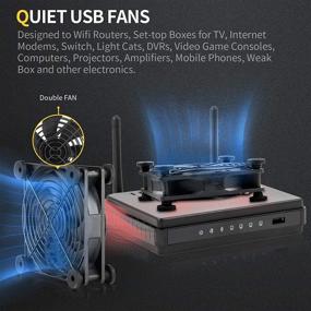 img 3 attached to 🌬️ Quiet Dual 120mm 5V USB Computer PC Fan with Speed Controller - Enhanced Cooling for Router, Desktop, Laptop, Receiver, DVR, Playstation & Xbox