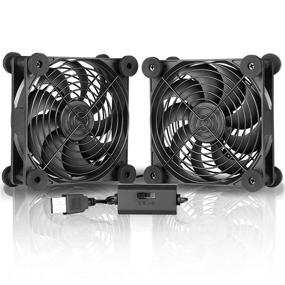 img 4 attached to 🌬️ Quiet Dual 120mm 5V USB Computer PC Fan with Speed Controller - Enhanced Cooling for Router, Desktop, Laptop, Receiver, DVR, Playstation & Xbox