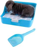 🐹 guinea pigs, ferrets, rats, and adult rabbit litter box: potty training corner pan with grate логотип