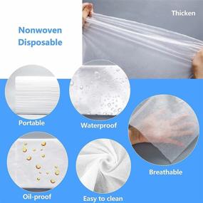 img 2 attached to Cheruje Disposable Bed Sheets 20PCS Spa Bed Sheets 30x71 - Beauty, Travel, Tattoo Studio, Elderly Care - Thickening 30g/cbm