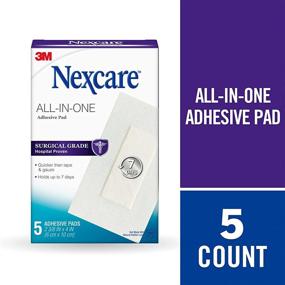 img 2 attached to 🩹 Nexcare Soft Cloth Premium Adhesive Pad, White, Pack of 5