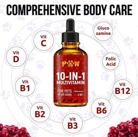 img 1 attached to 🐾 Complete 10-in-1 Cat & Dog Multivitamin: Hip & Joint Support + Essential Vitamins & Cranberry Supplement for Optimal Health - Aids Bladder, Kidney, Skin, and Joint Function - Includes Glucosamine for Dogs