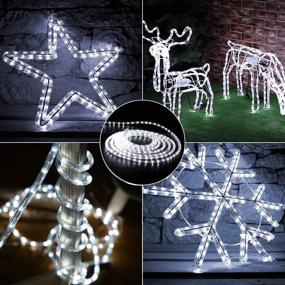 img 3 attached to 720 LED White LED Rope Lights, 98ft Christmas Tube String Lights, Connectable Indoor Outdoor Clear Tube Decorative Lighting for Garden, Patio, Bedroom, Party, Wedding, Christmas Decoration