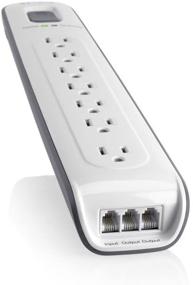 img 2 attached to 🔌 Розетка Belkin 7 Outlet AV Power Strip СЗЧ защита от перенапряжения 12 футовый кабель и защита от телефона, 2000 Джоулей (BV107200-12), белый - улучшенное SEO