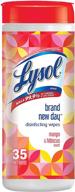 lysol mango & hibiscus disinfecting wipes - 35 count logo